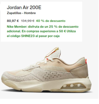 Zapatillas para Hombre Nike Jordan Air 200E por 60.78€