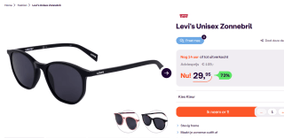 Levi's Unisex Zonnebril voor €29, 95 bij Ibood