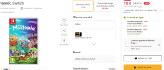 Miitopia - Nintendo Switch por 15€