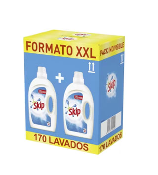 Detergente Líquido Skip 2 Unidades 170 Lavados - Formato XXL Pack Ahorro por 16,91€