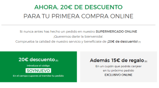 Cupón 20€ descuento + 15€ Extras descuento en tus compras en El Corte Ingles