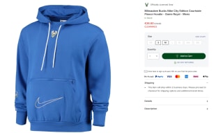 Sudadera con Licencia Oficial para Hombre Milwaukee Bucks Nike City Edition por 26€