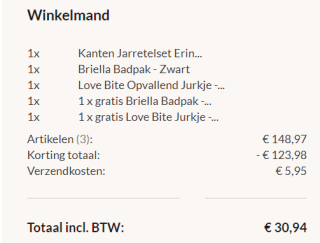 1 + 2 op geselecteerde lingerie in de sale tot 60% bij Christine Le Duc