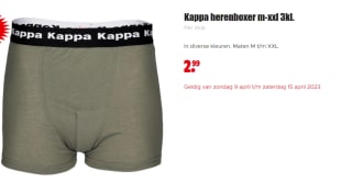 Kappa herenboxer m-xxl voor €2,99 bij Dirk
