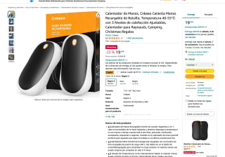 Calentadores de manos recargables Cnkeeo 3 Niveles por tan solo 12,47€