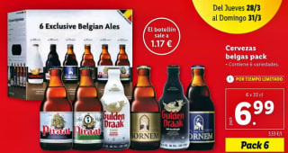 Pack 6 Cervezas belgas por 6,99€