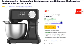 Cook-IT Keukenmachine Foodprocessor met 12 Standen 3.5 liter voor €59,99 bij Bol