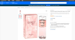 Perfume Quartz Rose de 100 ml para mujer por $7.990