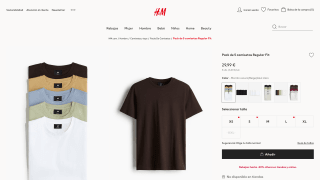 Pack de 5 camisetas H&M por 29,99€