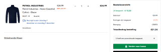 Petrol Industries Essential coltrui voor €21,24 dmv code bij Secret Sales