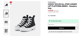 Converse Chuck Taylor All Star Lugged Lift Platform sneakers (kids) voor €35,95 bij Zalando