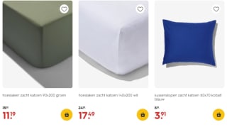 30% op veel beddengoed bij Hema