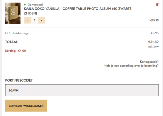 Code voor 15% korting op de Coffee Table Photo Albums bij BGA