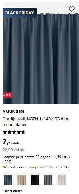 Tot 71% korting op Black Friday aanbiedingen bij Jysk