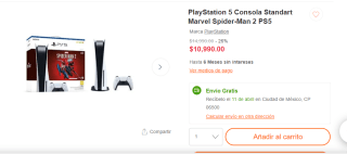 Consola PlayStation 5 Standart Marvel Spider-Man 2 PS5 por $10990