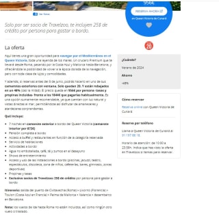 camarotes exteriores: crucero 5* Mediterráneo desde 956€