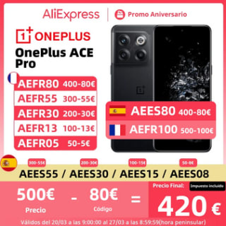 OnePlus Ace Pro 10 T 5G, 16GB 256GB por solo 420€