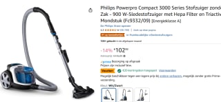 Philips PowerPro Compact FC9332/09 - Stofzuiger zonder zak voor €82,99 bij Amazon