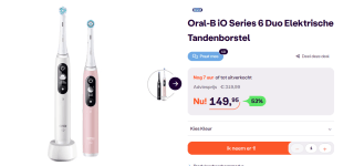 Oral-B iO 6 - Elektrische Tandenborstels - Wit en Roze voor €149,95 bij Ibood