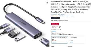 UGREEN Revodok USB C Hub PD100W voor €13,99 bij Amazon