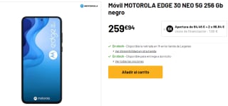 Móvil Motorola Edge 30 NEO 5G de 256GB por 249,96€