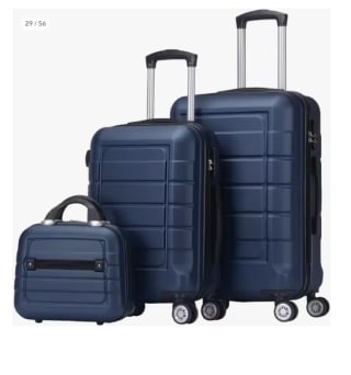 Juego de 3 Maletas ABS Semirigidas con Candado y 4 Ruedas por 54.5€ (Cuenta Nueva 42.5€)