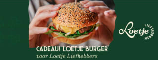 Gratis loetje burger na aanmelding op de nieuwsbrief