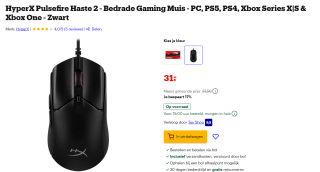 HYPERX Pulsefire Haste 2 - Gamingmuis Zwart voor €31 bij Bol