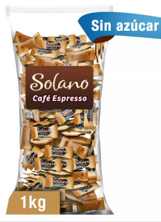Solano - Caramelo duro sin azúcar(cafe/nata) 1Kg, por solo 6,1€