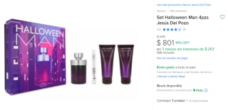Set Halloween Man 4pzs por $801 en Mercado Libre