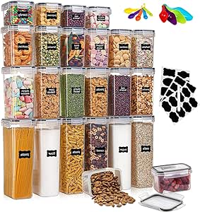 Recipientes Herméticos Para Almacenar, 24 Pcs por $499 en Amazon
