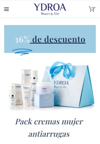 -36% en Pack Cremas mujer Antiarrugas Ydroa.