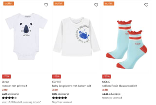 Zomeroutlet: 70% korting op kinderkleding + positiekleding