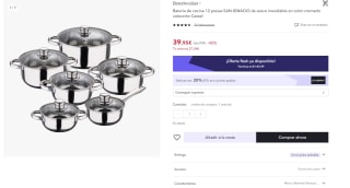 Bateria de cocina 12 piezas marca San Ignacio colección Cassel por 31,96€