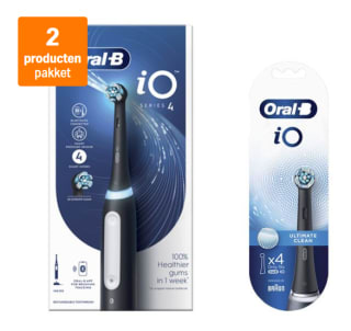 Oral-B Io elektische tandenborstel + Oral-B IO opzetborstels ultimate clean voor €45,98 na cashback bij de AH