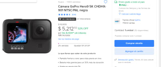 Cámara GoPro Hero9 5K CHDHX-901 NTSC/PAL por $4712