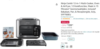 Ninja Combi 12-in-1 Multicooker, Oven en AirFryer - 12,5 Liter voor €199,99 bij Amazon