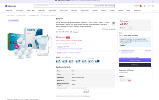 Jarra filtrante Brita Style cristal con 5 filtros Maxtra Pro por 48,50€