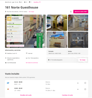 4 noches en Lisboa y vuelos desde 196€ PxPm2 con Lastminute