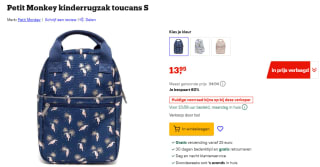 Petit Monkey toekan rugzak voor €13,95 bij Bol