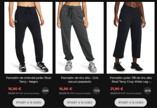 Rebajas hasta 75% + 10€ EXTRA Under Armour ropa y calzado desde solo 9,90€