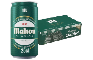 Cerveza Mahou Clásica Dorada Lager 24 unidades por solo 13,44€
