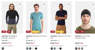 Tot 40% korting op Icebreaker outdoor kleding bij Bever