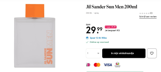Jil Sander Sun 200 ml - Eau de Toilette - Herenparfum voor €29,99 bij Etos