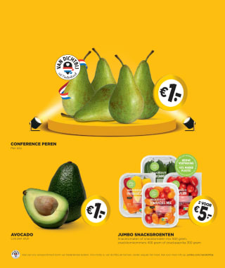 Jumbo actie de euro show 4 weken lang heel veel producten voor €1