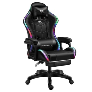 Silla Gaming PowerGaming LED RGB con reposapiés por 99,99€