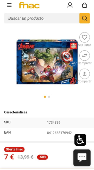 Educa Puzzle Los Vengadores por 7€.