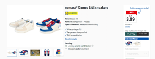esmara® Dames Lidl sneakers voor €3,99