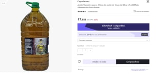 Aceite Marzoliva de Orujo de oliva suave, 5 litros por 14.25€