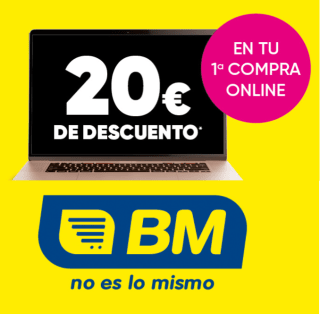 20€ DTO en tu 1ª Compra Online en BMSupermercados